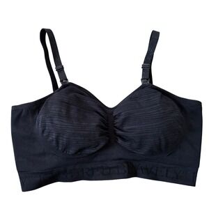 Kindred Bravely Sublime Nursing Hands Free Pumping Bra Sz L Black